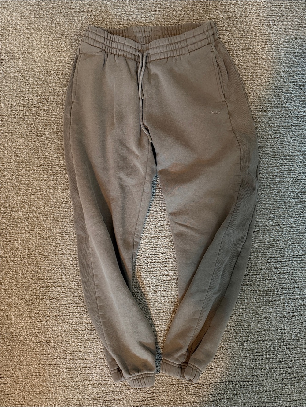 Aritzia Cozy Sweatfleece Women's Taupe Track Jogger Pants